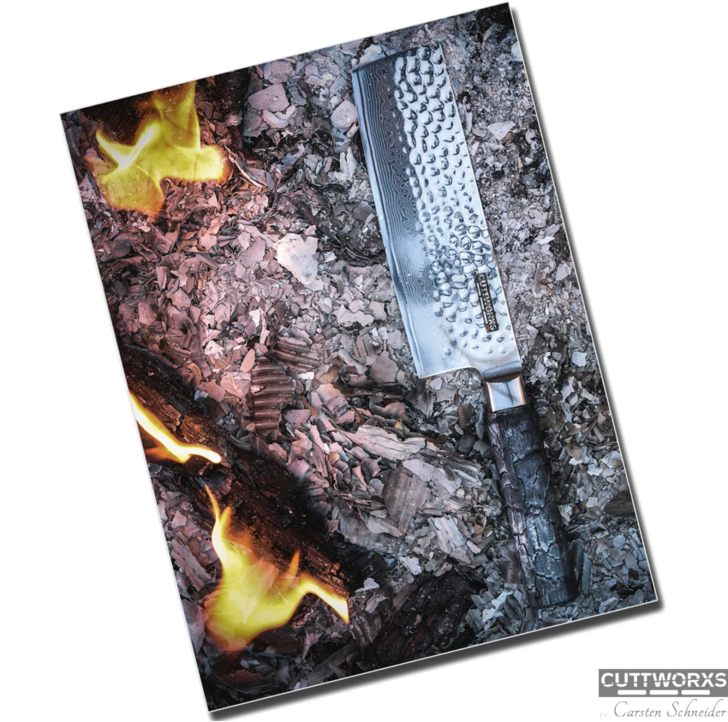 Cuttworxs Flamewood Nakiri Mes 5 Cuttworxs Flamewood Nakiri Mes - Afbeelding 5