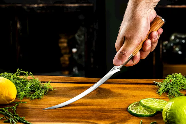 Forged Olive Vis Fileermes 2 Forged Olive Vis Fileermes - Afbeelding 2